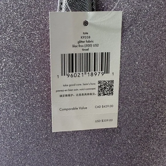 NWT Kate Spade Tinsel Tote Entry - Picture 5 of 7